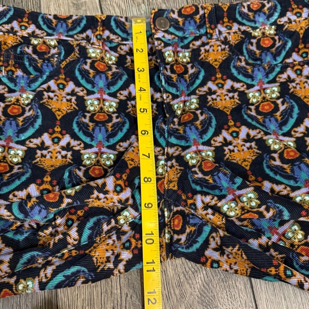 Anthropologie Pilcro & the Letterpress Boho Corduroy Pants Damask Floral 27 - Picture 7 of 13